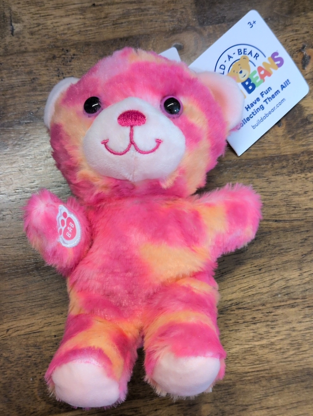 Build-A-Bear Workshop Mini Beans 7" Tie Dye